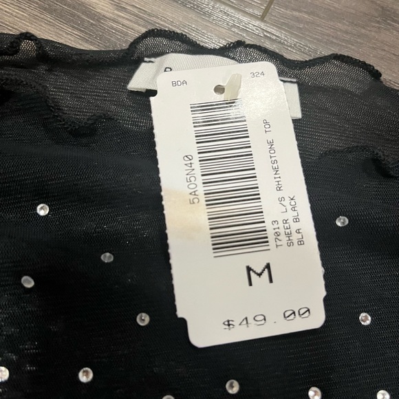 Black mesh long sleeve - Picture 2 of 2